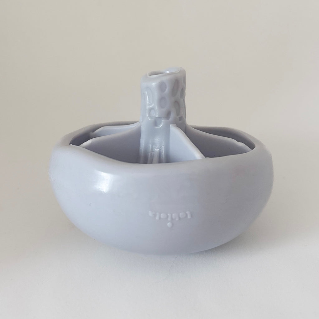 Light purple mushroom shaped dog enrichment toy